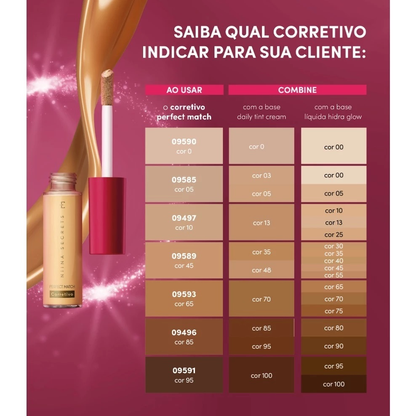 Niina Secrets Corretivo Perfect Match 10ml - Escolha a Cor