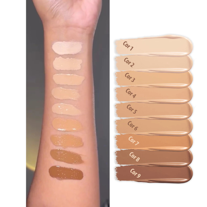 Base Líquida Matte Alta Cobertura 30ml -Lançamento Chérie